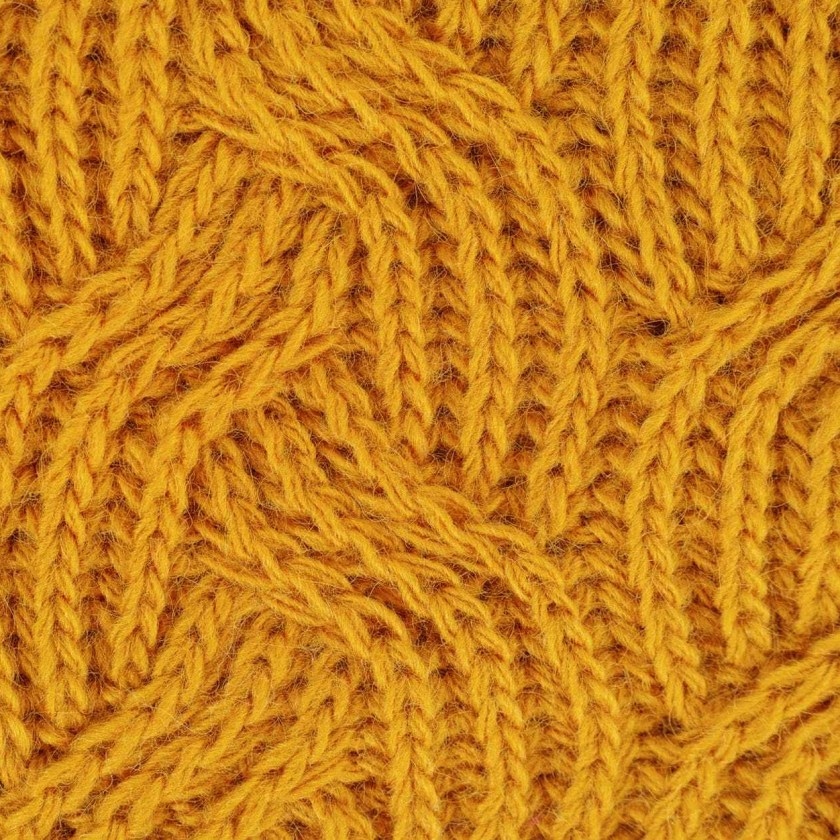brown knitted textile